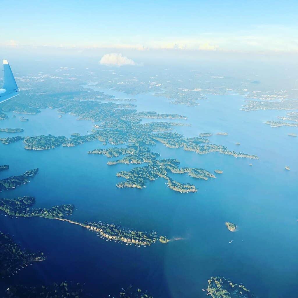 Lake Norman from the Sky looking down