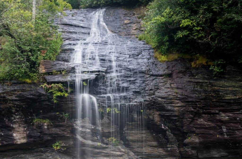 Waterfalls near Brevard NC Bridal Veil Falls NC