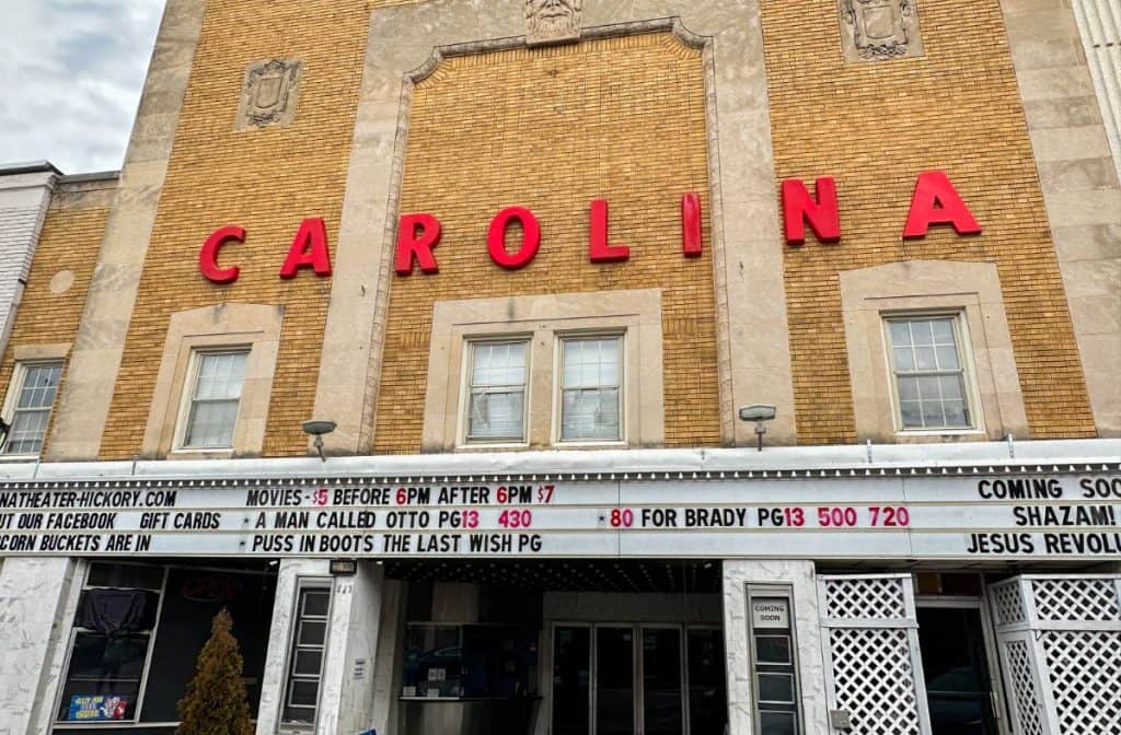 Outside the Carolina Theater Things to do in Hickory