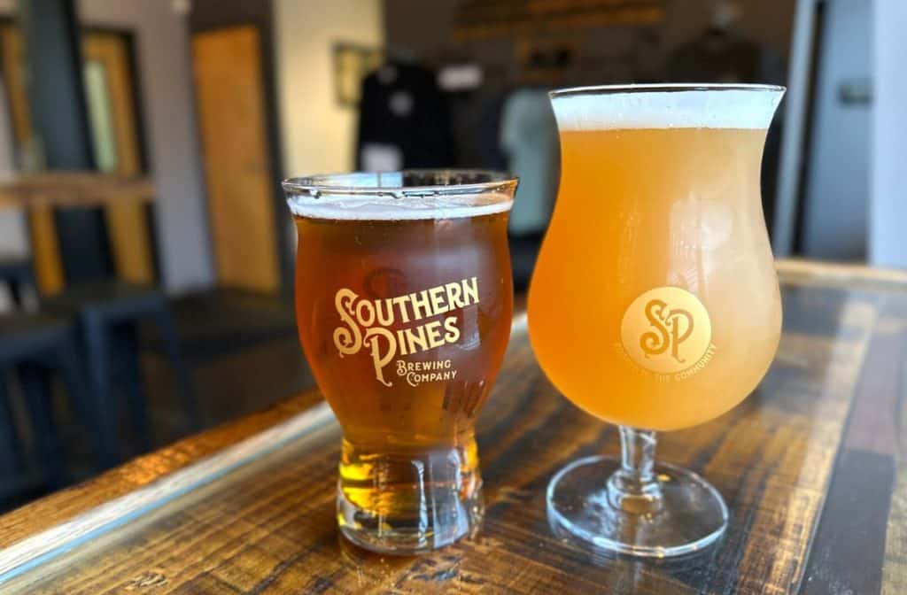 Beers at Southern Pines Brewing