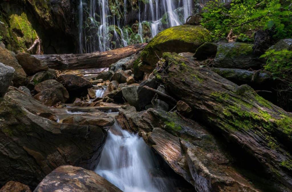 Glen Burney Falls waterfalls near Boone NC