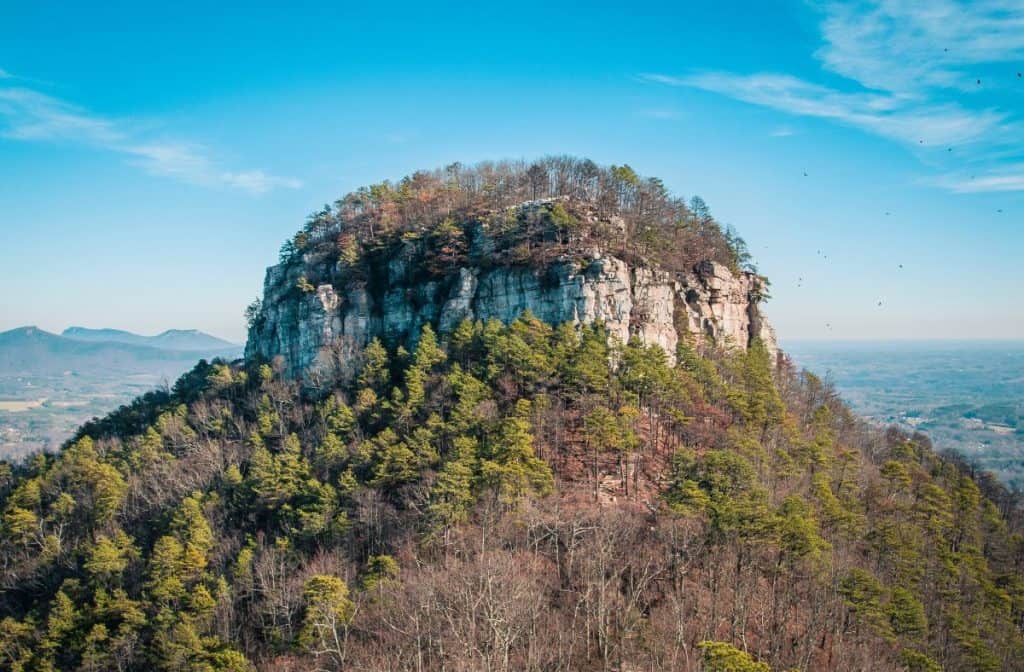 View of Pilot Mountain from the distance